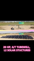 GROUND L2 STRUCTURES,  20 HP MOTOR, SOLAR TUBEWELL, Dilbar Agrosolar