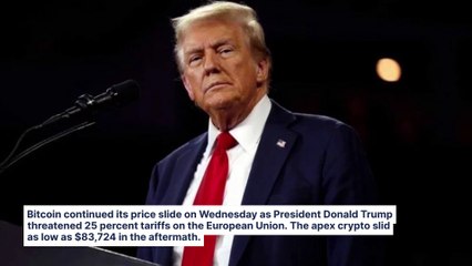 Bitcoin Tumbles Below $85,000 Amid President Trump's EU Tariff Threats