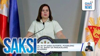 Impeachment trial ni VP Sara Duterte, posibleng magsimula sa July 30, batay sa panukalang timetable ni SP Escudero | Saksi