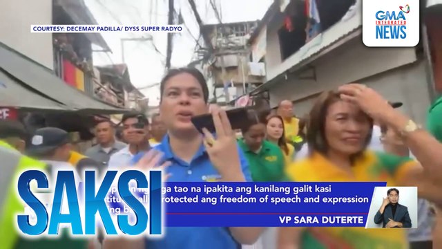 VP Duterte - Karapatan ng mga tao ang magpahayag ng galit; Malacañang: Hindi dapat ito nanggagaling sa pangalawang pinakamataas na lider ng bansa | Saksi
