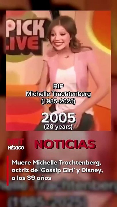 La actriz Michelle Trachtenberg, recordada por sus papeles en ‘Gossip Girl’ y ‘Buffy, la cazavampiros’, falleció a los 39 años en Nueva York