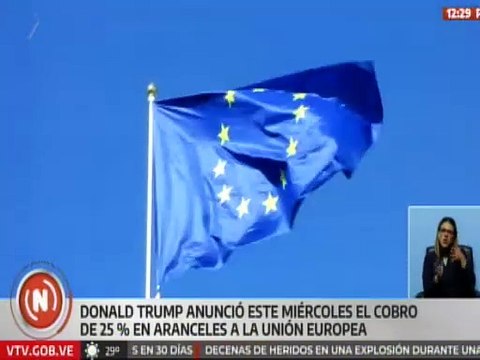 Donald Trump anuncia aranceles del 25% a productos de la Unión Europea