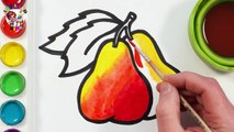 🍐 Beautiful Pear Drawing & Coloring for Kids 🍏🎨