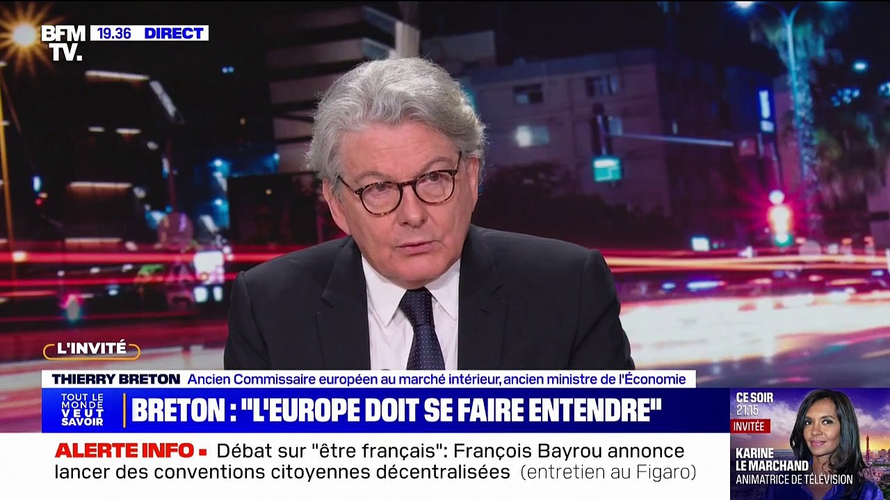 Thierry Breton: "Nous vivons un moment historique en Europe depuis la Seconde Guerre mondiale"