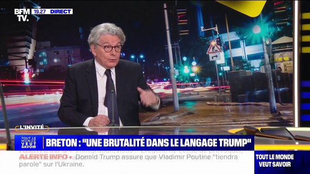 Thierry Breton, ancien commissaire européen, sur les possibles taxes des États-Unis sur les produits européens: Je ne crois pas qu'ils y seront