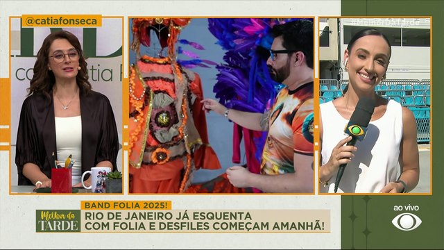 BAND FOLIA 2025: Rio de Janeiro já esquenta para desfiles da Série Ouro | Melhor da Tarde