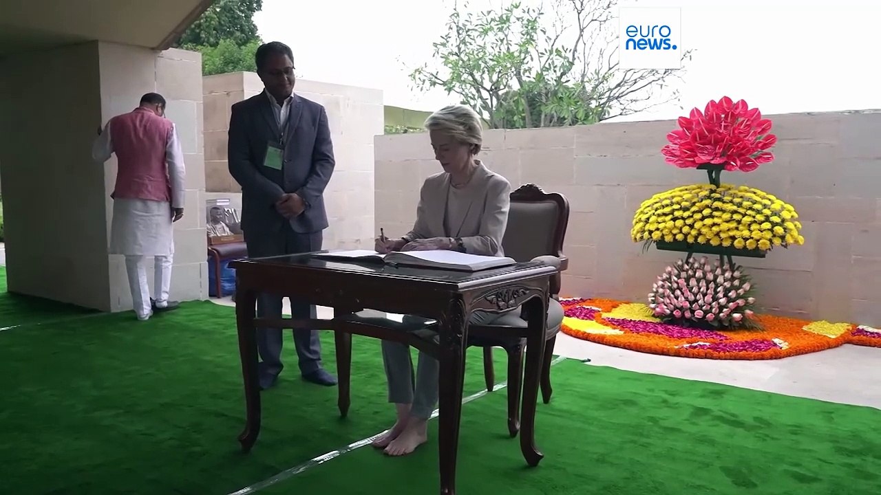 Von der Leyen y sus comisarios visitan India para estrechar lazos y hablar sobre Ucrania
