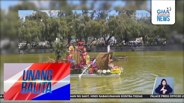 Iba't ibang pasyalan sa Baguio City, tampok sa floral floats sa fluvial parade ng Panagbenga Festival | Unang Balita