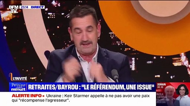 Réforme des retraites: Pour le référendum, je dis oui , indique Frédéric Souillot, secrétaire général FO