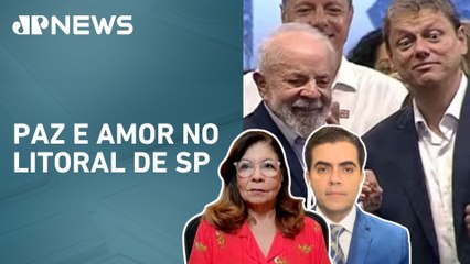 Lula trata Tarcísio como aliado de primeira hora durante evento em Santos; comentaristas analisam