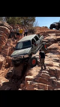 Pickup Truck Loses Control and Rolls Down Rugged Hillside