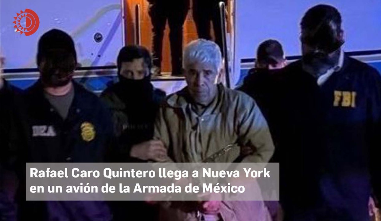 Difunden primera imagen de Caro Quintero tras extradición a EU