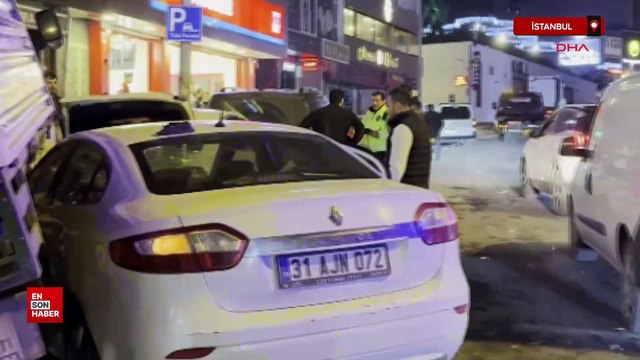 İstanbul'da, polis memurunun yaralandığı kaza kamerada