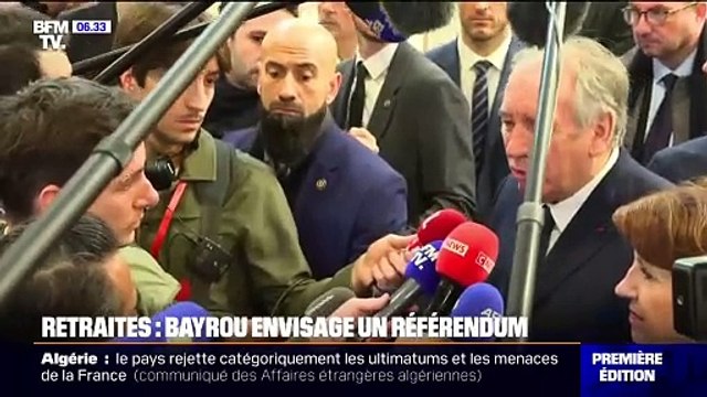 Retraites: François Bayrou envisage un référendum en cas de blocage