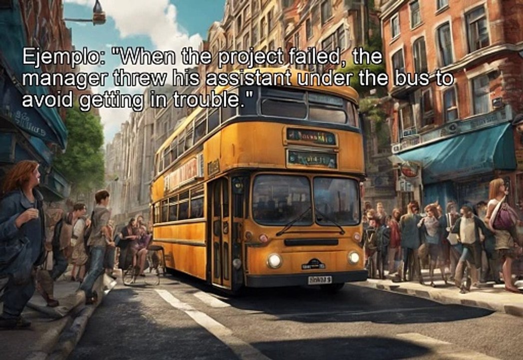 Idioms - throw under the bus