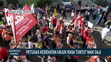 Petugas Kesehatan di Argentina Turun ke Jalan, Tolak PHK dan Tuntut Kenaikan Gaji