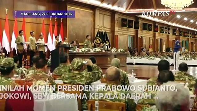 Kala Presiden Prabowo, Jokowi, SBY hingga Kepala Daerah Makan Nasi Kotak saat Retret Akmil Magelang