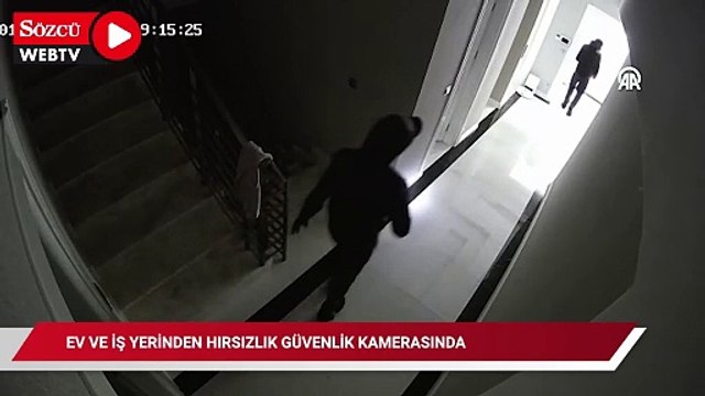 Ev ve iş yerlerinden hırsızlık güvenlik kamerasında