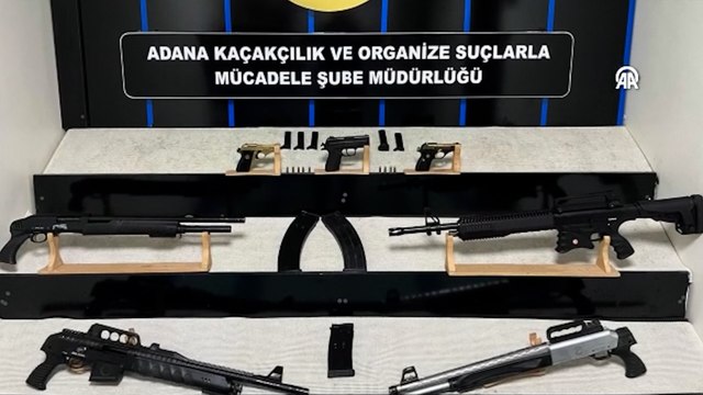 Adana'da yasa dışı silah ticareti operasyonunda yakalanan 4 zanlı tutuklandı