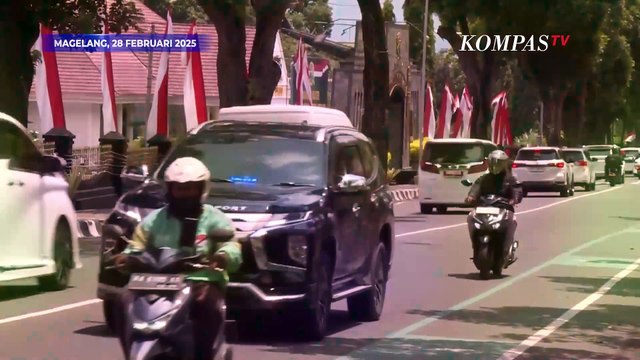 Iring-iringan Mobil Presiden Prabowo Tinggalkan Akmil Magelang