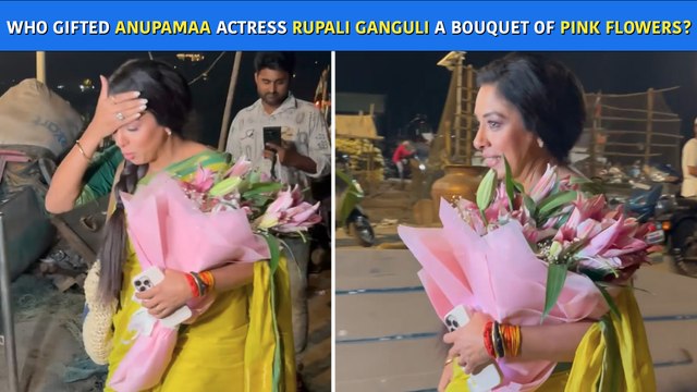 Rupali Ganguli Snapped At The Versova Jetty! Who Gifted Anupamaa Actress A Bouquet Of Pink Flowers?