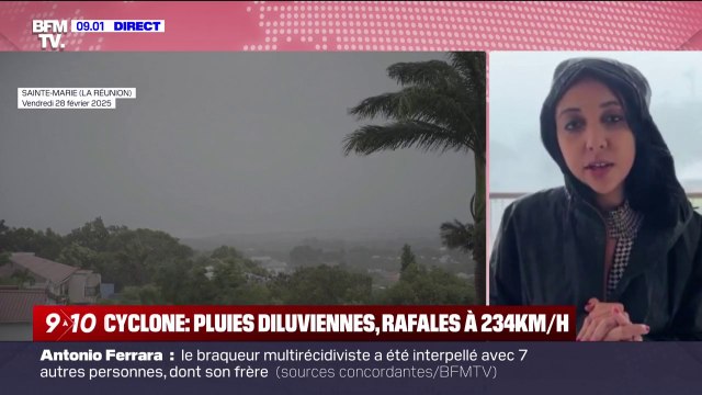 Cyclone Garance: La Réunion touchée par des rafales à 234km/h et des pluies diluviennes
