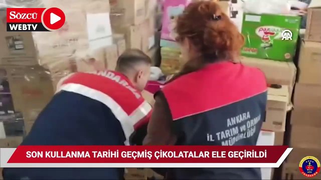 Ankara'da son kullanma tarihi geçmiş 17 ton çikolata ele geçirildi