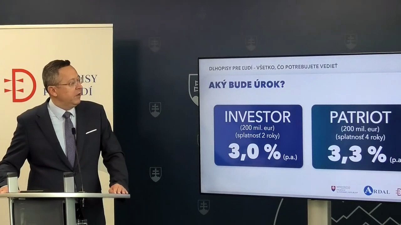 ZÁZNAM: L. Kamenický: Dlhopisy pre ľudí bude možné kúpiť len v piatich bankách