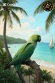 Cute little parrot telling the natt