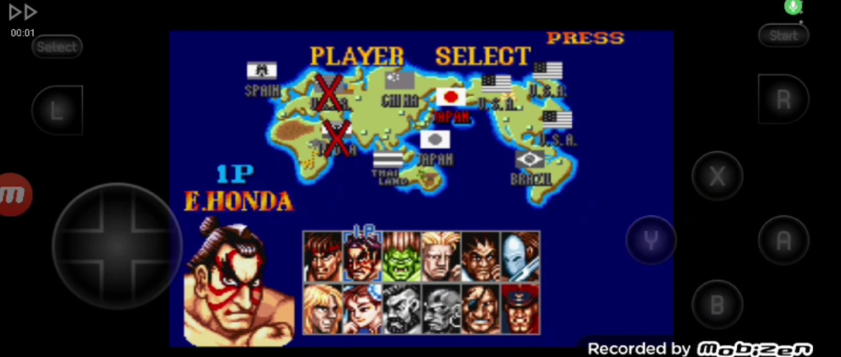 Street Fighter II Turbo: Hyper Fighting E. Honda vs Ryu E. Honda é derrotado por Ryu