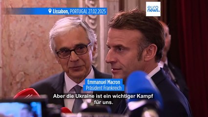 Macron in Portugal: Kampf für Ukraine "existenziell" für Europäer