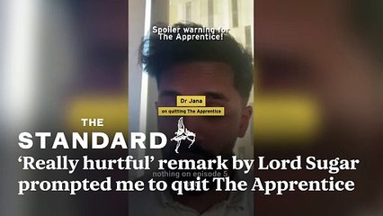 Apprentice Candidate ‘Really Hurtful’ Remark By Lord Sugar Prompted Me To Quit