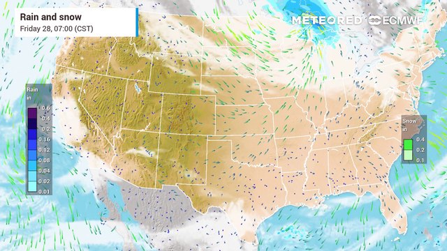 The first weekend of meteorological spring will see one storm exit the East Coast while another hits the West Coast.