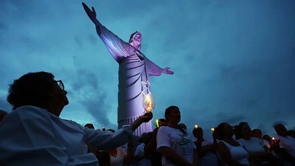 Emocionantes imágenes del papa Francisco en el Cristo Redentor de Río