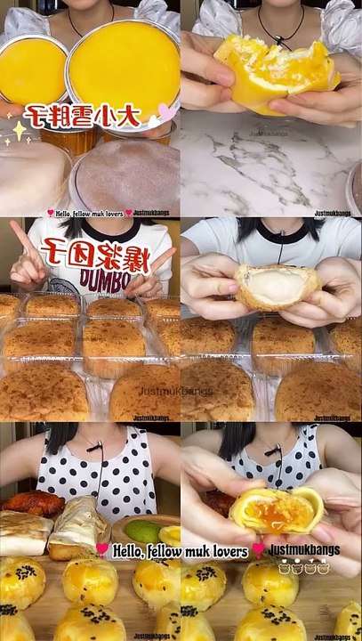 #121 Desserts Mukbang ASMR | mochi, lava mochi cream puffs, moon cakes #creampuff #mochi #mooncake