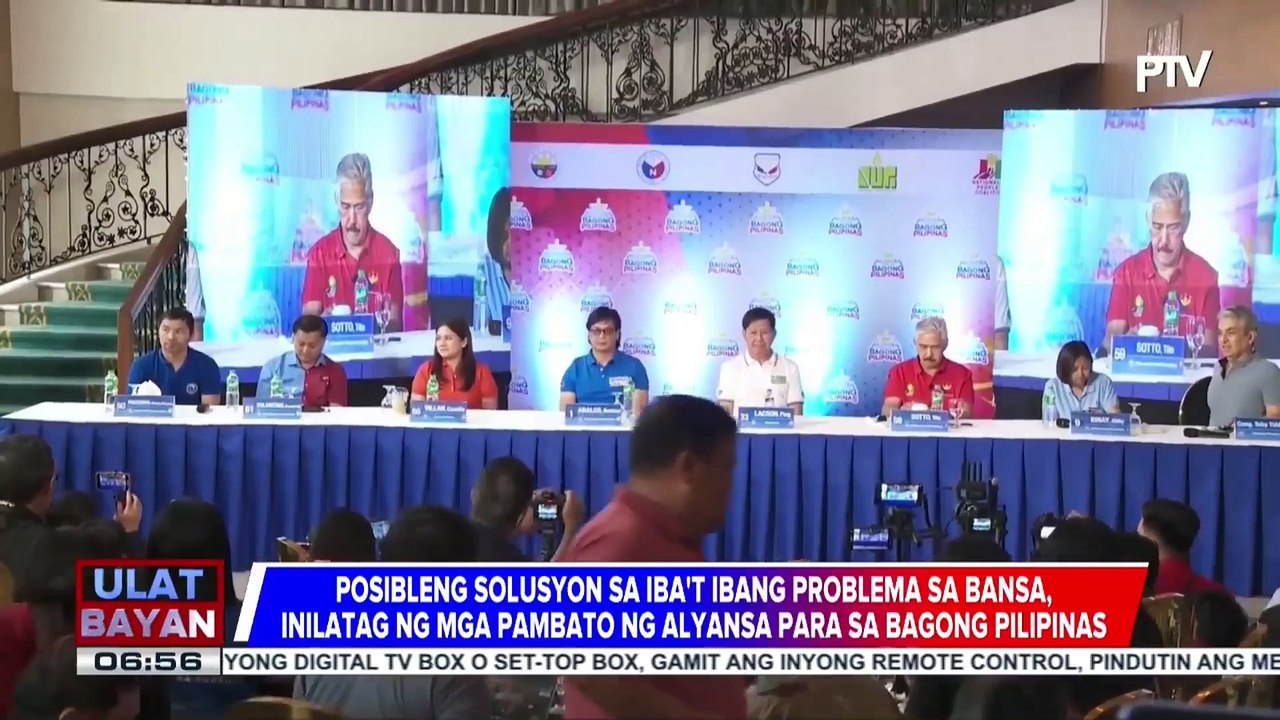 Mga kandidato ng Alyansa Para sa Bagong Pilipinas, inilatag ang kani-kanilang posibleng solusyon sa iba't ibang problema ng bansa