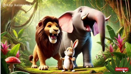 The Wise Rabbit & The Clever Escape | A Moral Story 🐰✨  #stories #story #jungle #jungleking #rabbit #moralstory