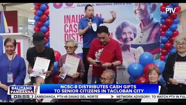 NCSC-8 distributes cash gifts to senior citizens in Tacloban
