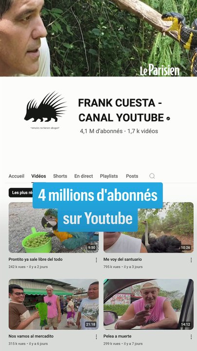 Frank Cuesta arrêté pour possession illégale d'animaux sauvages