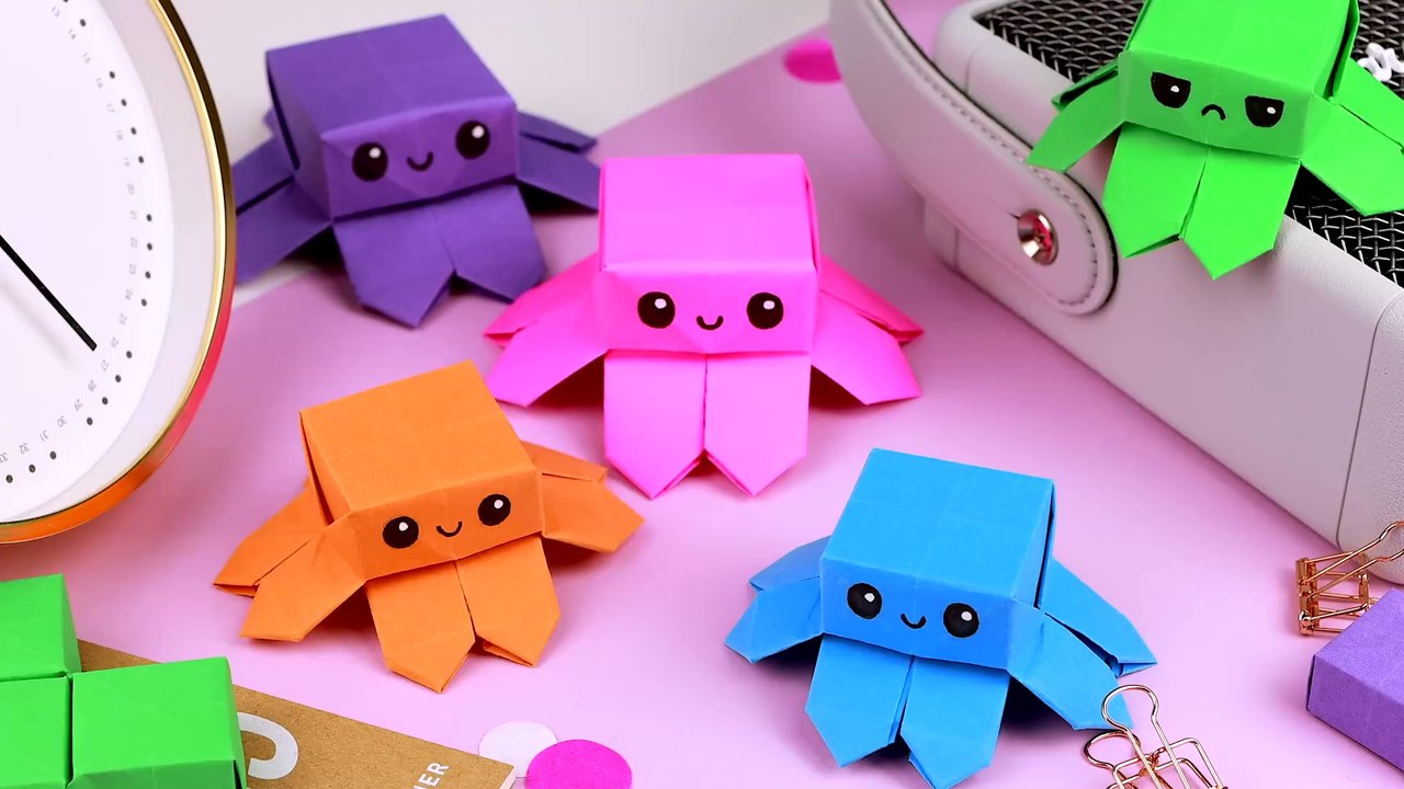 Jumping Paper Octopus | How to make a fidget toy