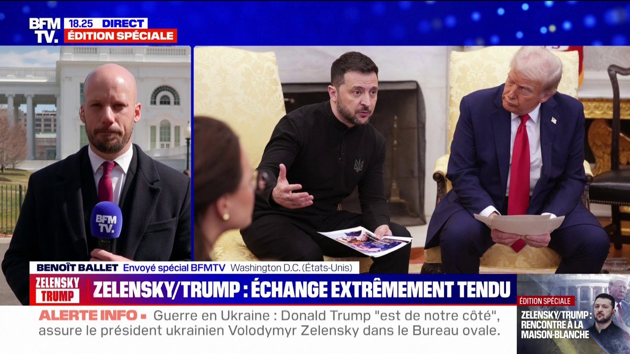 "Vous devez être reconnaissant": échange très tendu dans le bureau ovale entre Volodymyr Zelensky et Donald Trump