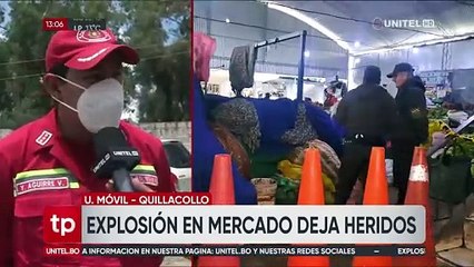 Suben a nueve los heridos por una explosión en un mercado de Quillacollo