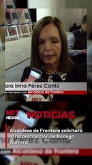 Tras el incendio que consumió parte de Bodega Aurrerá en Frontera, la alcaldesa solicitará su reconstrucción para beneficio de la comunidad.