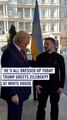 He's all dressed up today': Trump greets Zelenskyy