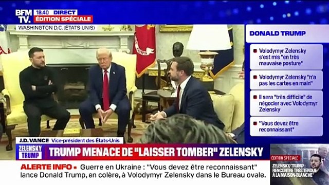 Ce n'est pas respectueux : échange tendu dans le bureau ovale entre Volodymyr Zelensky et Donald Trump