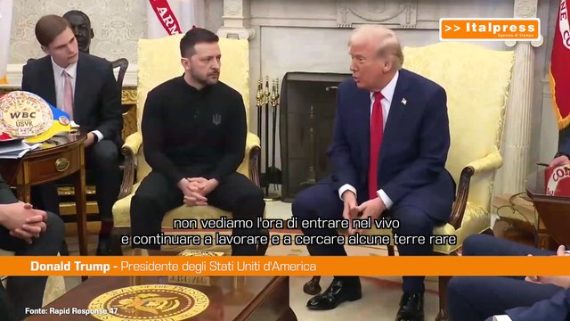Trump a Zelensky Vogliamo un accordo sulle terre rare