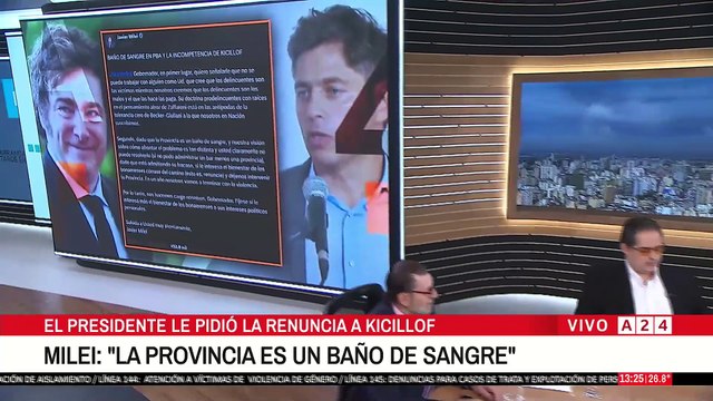 📢 JAVIER MILEI EXIGE LA RENUNCIA DE AXEL KICILLOF POR LAS INSEGURIDAD EN PROVINCIA