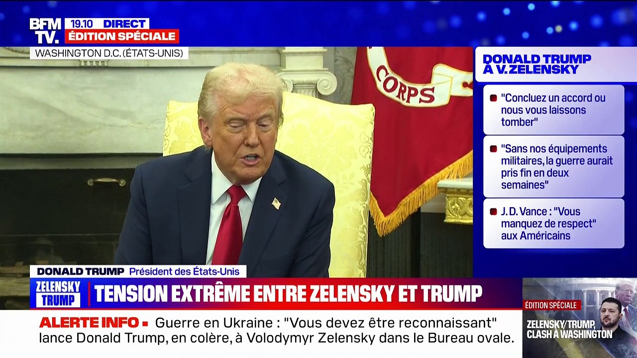 Donald Trump: "Je ne veux pas parler de garantie de sécurité, je veux d'abord parvenir à un accord"