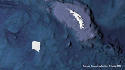 ANIMATED MAP: Trajectory of iceberg A23a