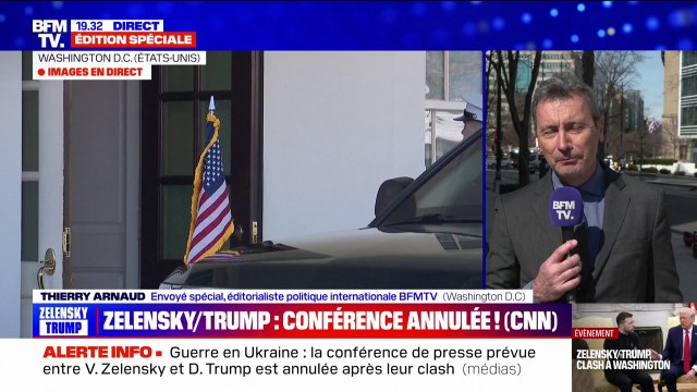 Rencontre Zelensky-Trump: la conférence de presse annulée, après l'échange très tendu entre les deux présidents